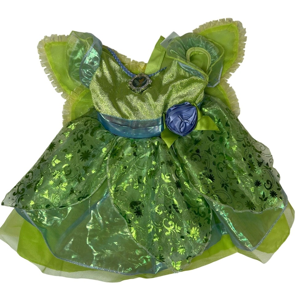 Disney Tinker Bell Costume Baby 6-12M Green Fairy Dress Wings Halloween Dress Up